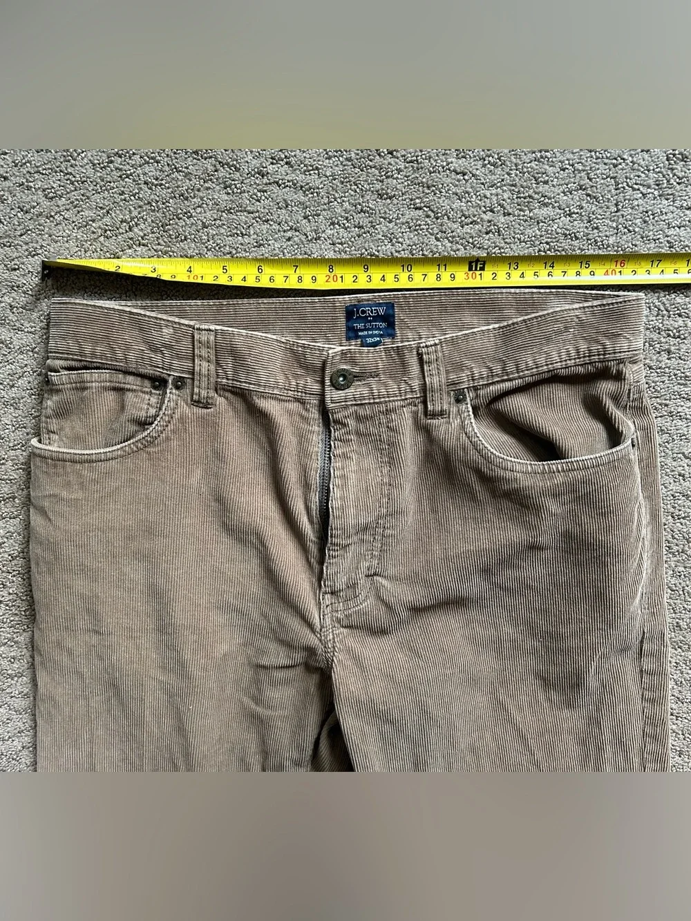 J Crew The Sutton Corduroy Pants Mens 32x32 Brown Straight Leg Casual Trousers